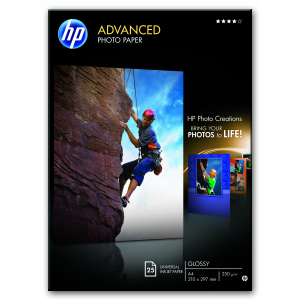 Hp Advanced Glossy Photo Paper A4; 250Gm; 25 Sheets