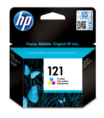 "Hp 121 Tricolour Ink Cartridge For Deskjet D1600 Series (165 Page Yield) "