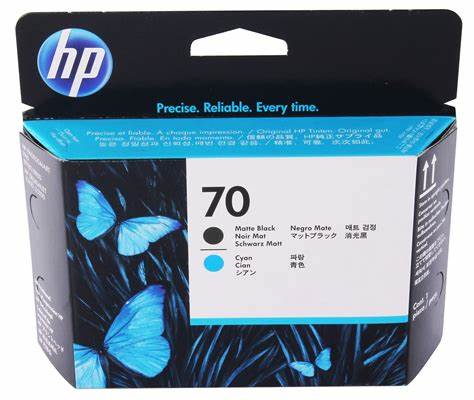 Hp #70 Black And Cyan Printhead