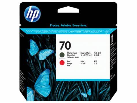 Hp #70 Matte Black And Red Printhead