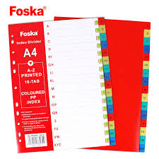 FOSKA A4 PVC Jan-Dec Dividers
