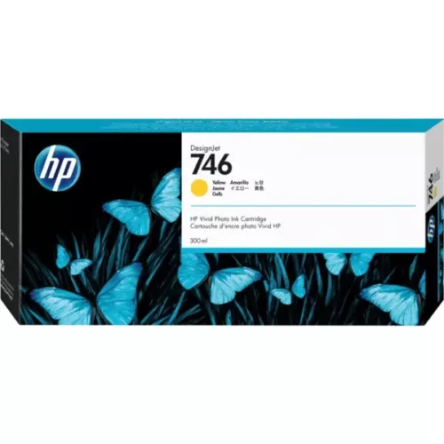 Hp #746 Yellow Ink Cartridge 300Ml For Designjet Z6 And Z9 S