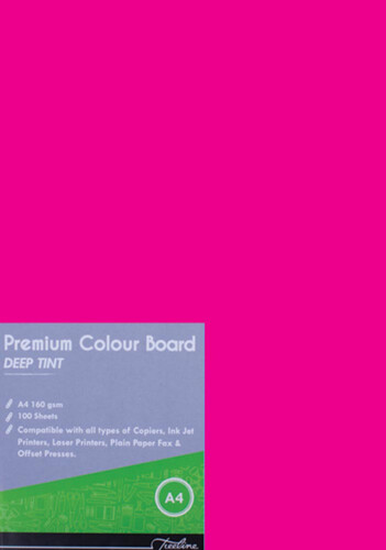 TREELINE Project Board 160gsm 100 Sheets Pink