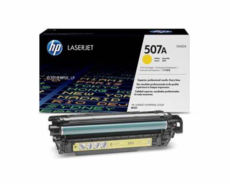 Hp 507A Yellow Laserjet Toner Cartridge -6000 Page Yield