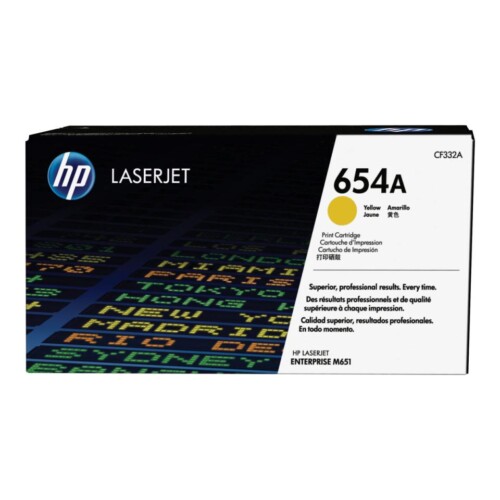 Hp 654A Yellow Laserjet Toner Cartridge -15000 Page Yield